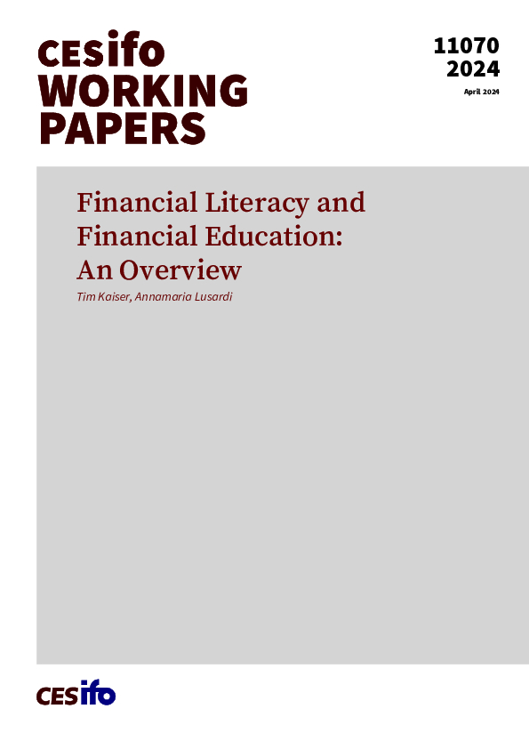 financial literacy research current literature and future opportunities